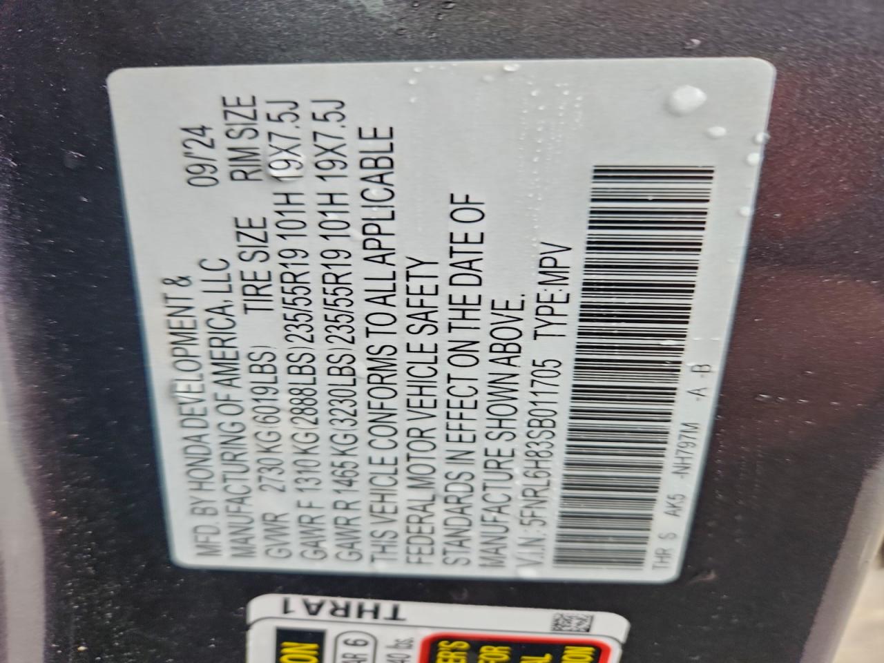 HONDA ODYSSEY TOURING