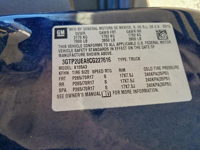 2012 GMC SIERRA K15 #3302796918