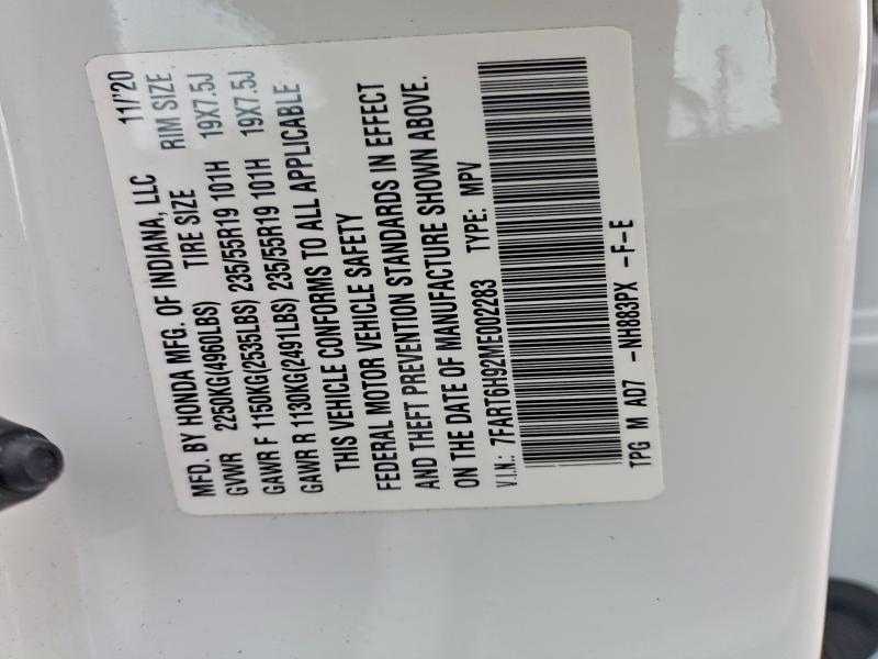 2021 HONDA CR-V TOURI #3309440997