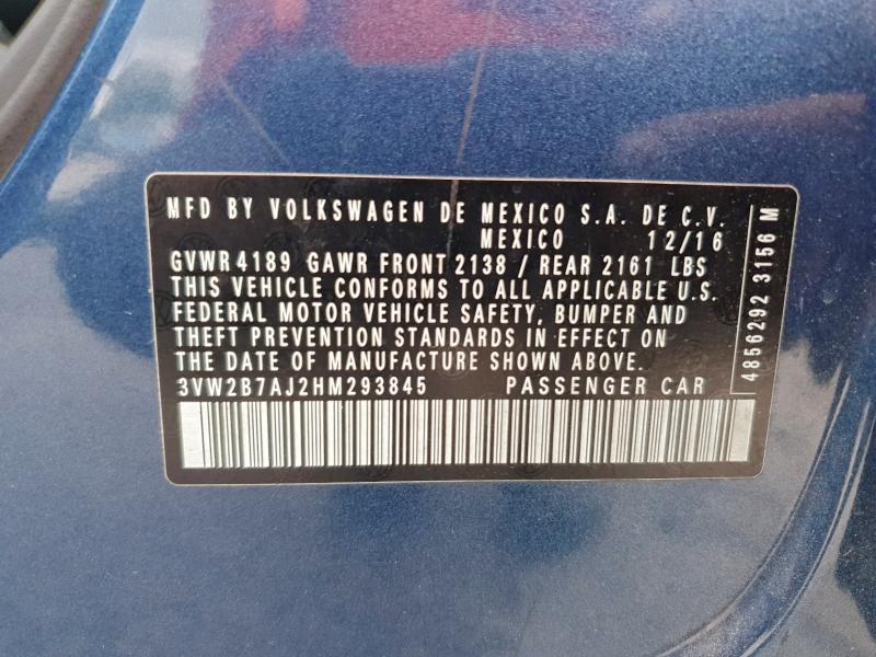 2017 VOLKSWAGEN JETTA S #3308427350