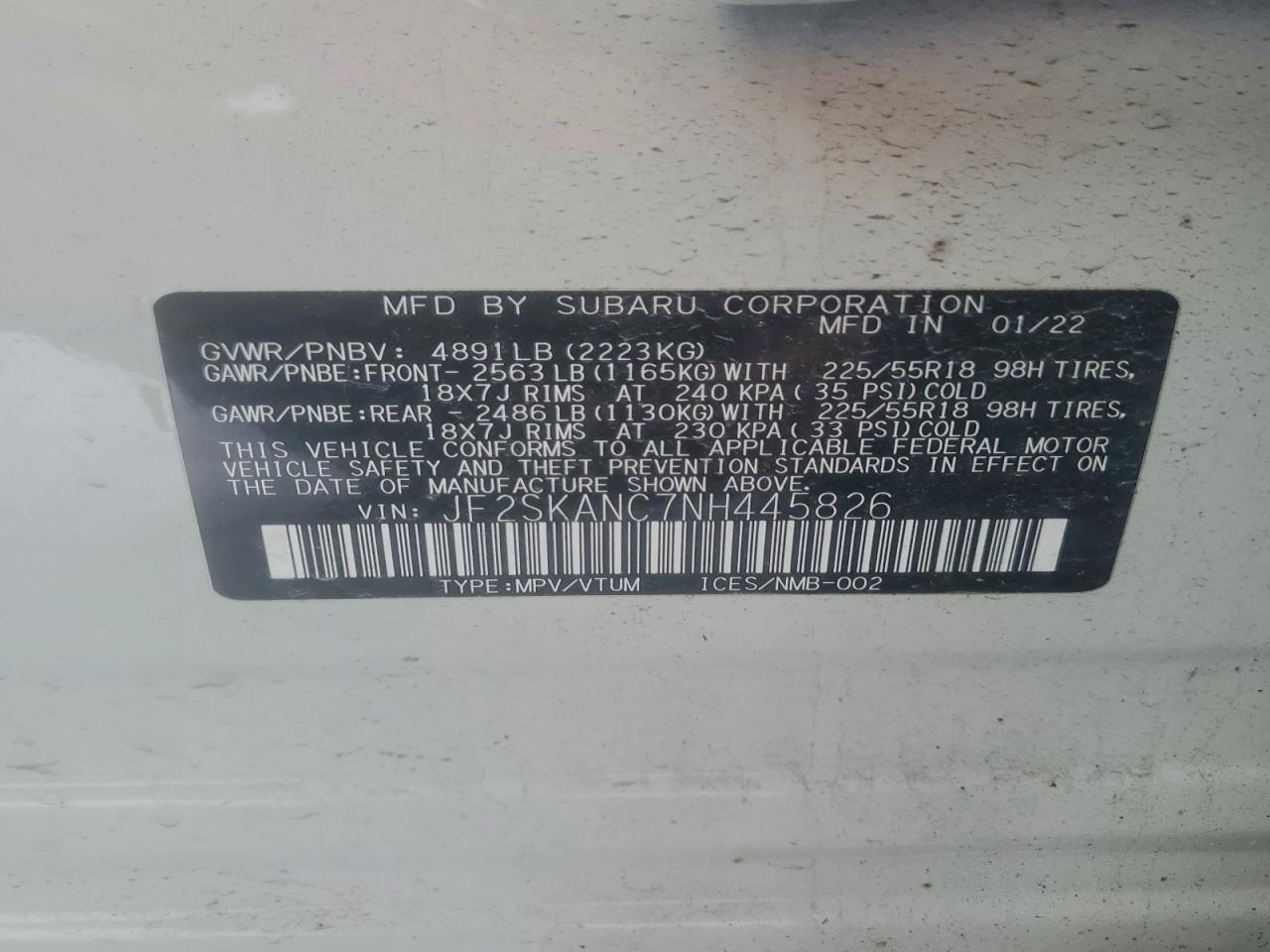 SUBARU FORESTER LIMITED