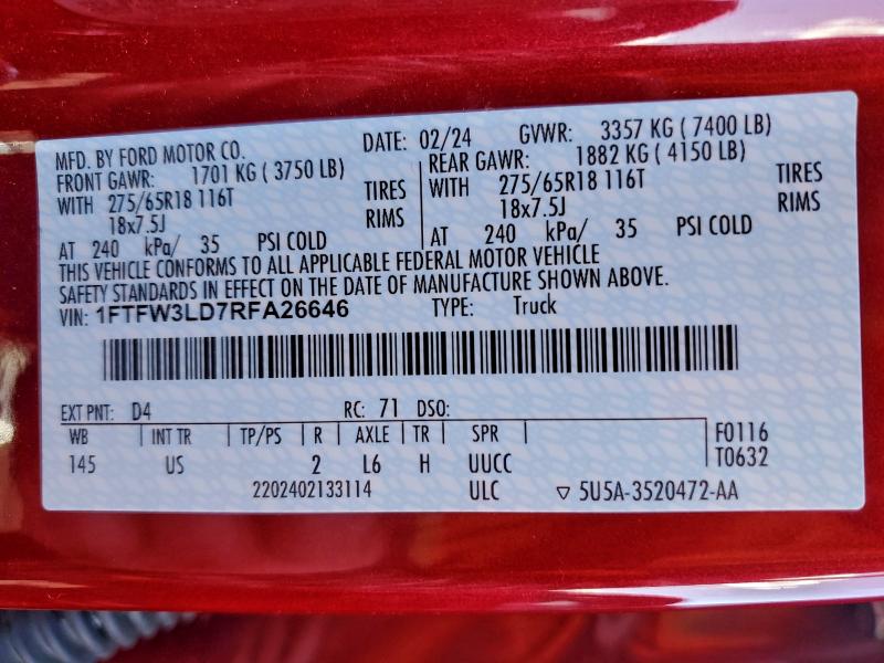 2024 FORD F150 XLT #3318995319