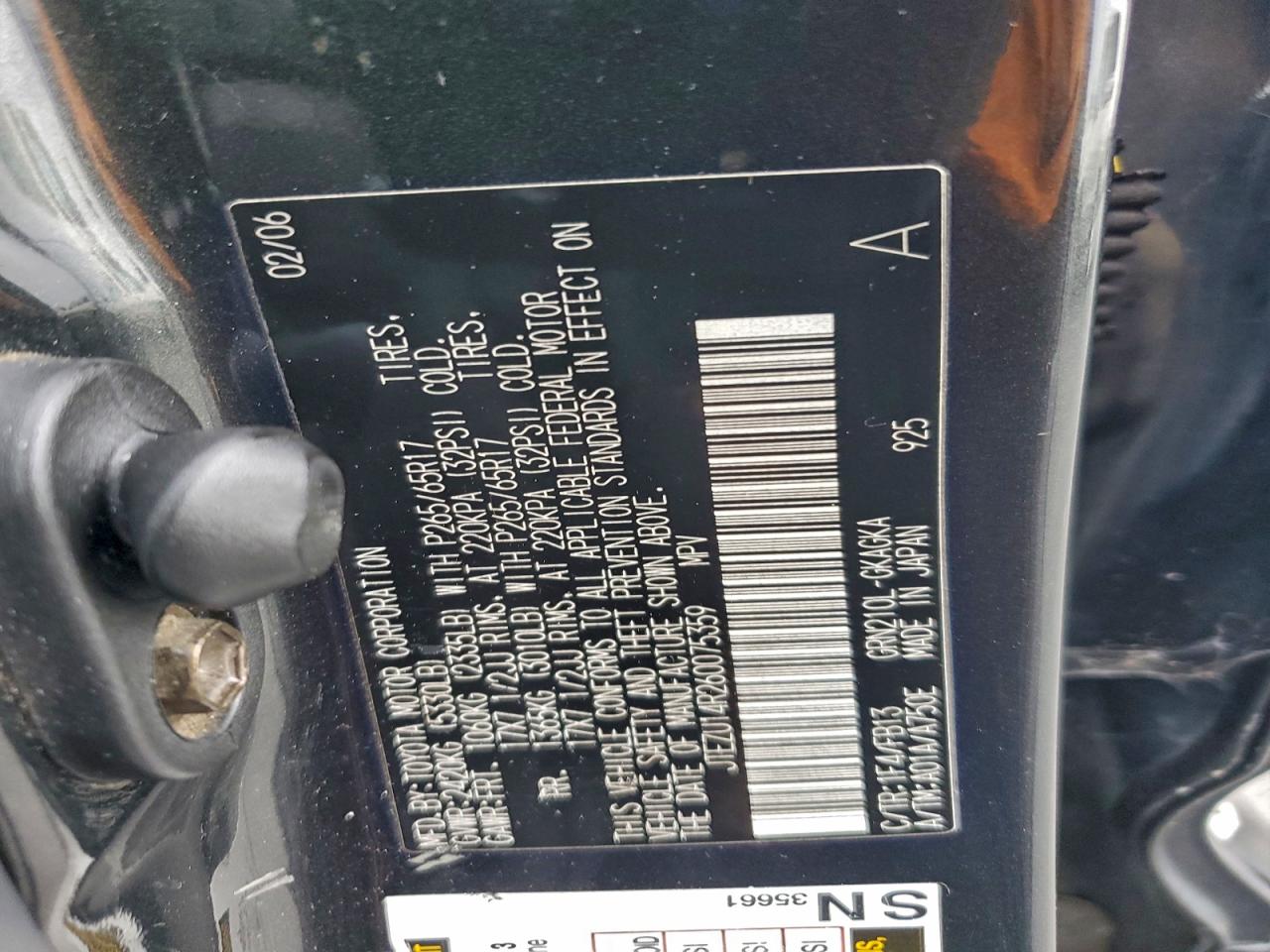 Lot #3305667717 2006 TOYOTA 4RUNNER SR