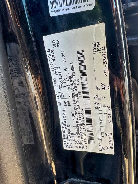 2015 FORD F150 SUPER #3305293318