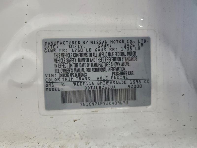 2018 NISSAN VERSA S #3311583774