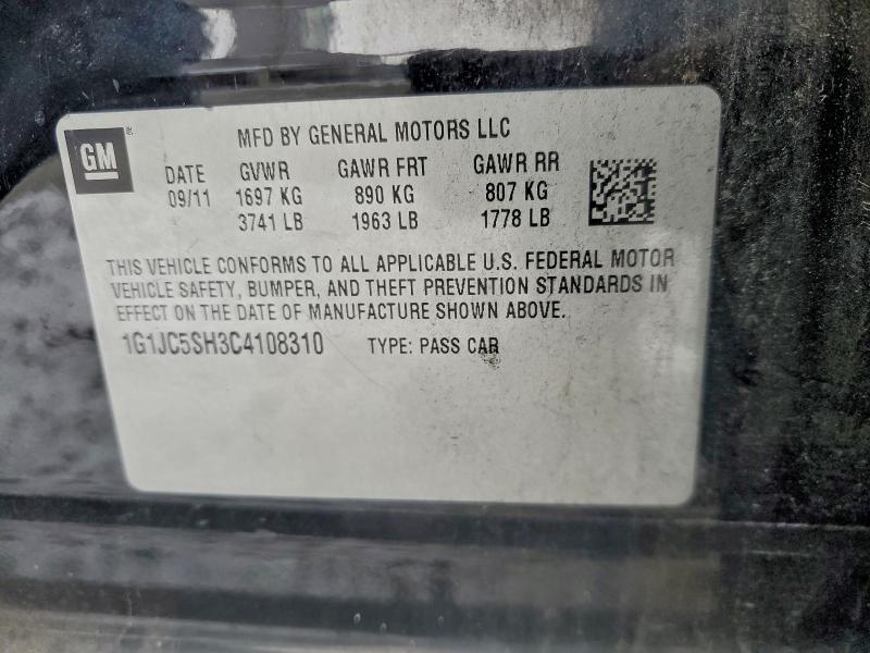 2012 CHEVROLET SONIC LT #3316813432