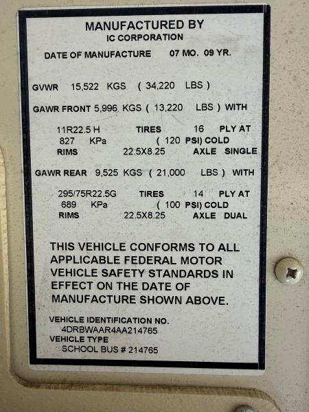 2010 IC CORPORATION 3000 RE #3312261775