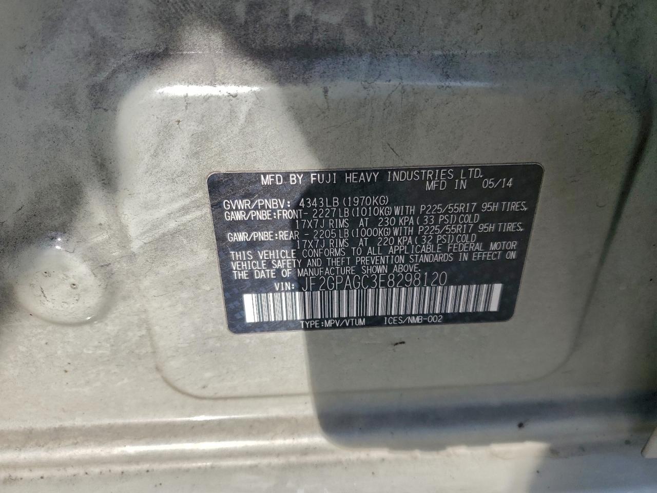 SUBARU XV 2.0 LIMITED