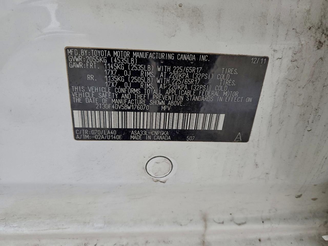 Lot #3308771999 2011 TOYOTA RAV4 LIMIT