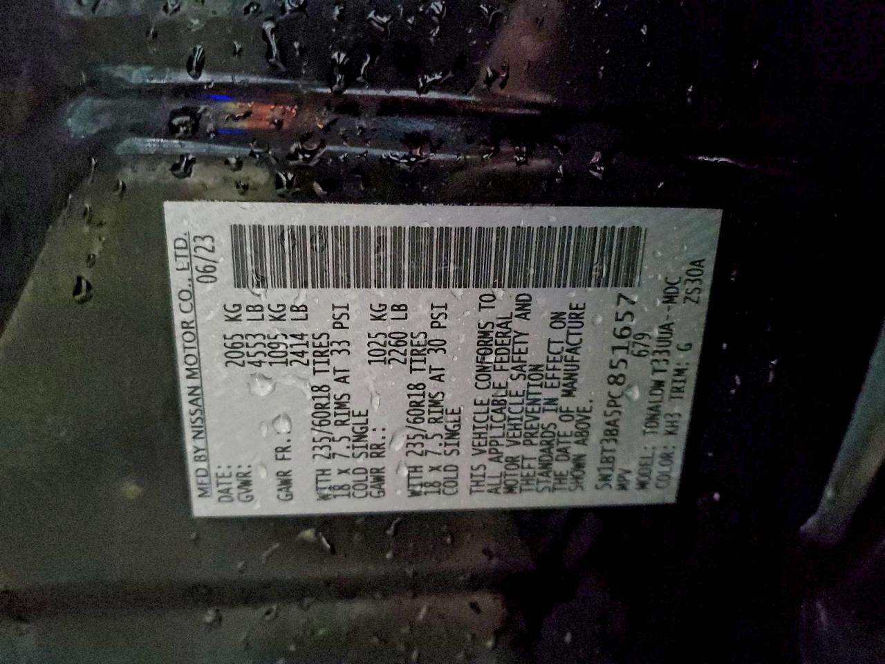 Lot #3311669250 2023 NISSAN ROGUE SV