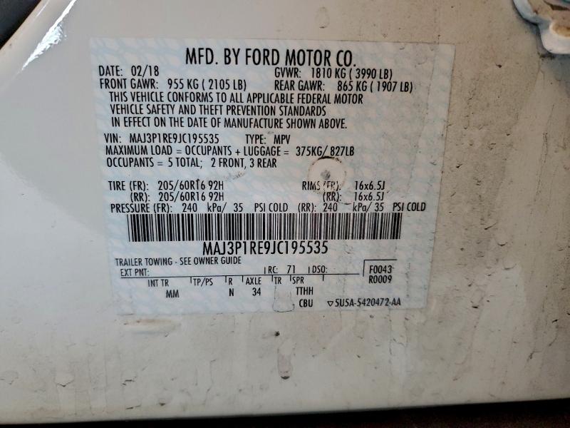 2018 FORD ECOSPORT S #3305478068