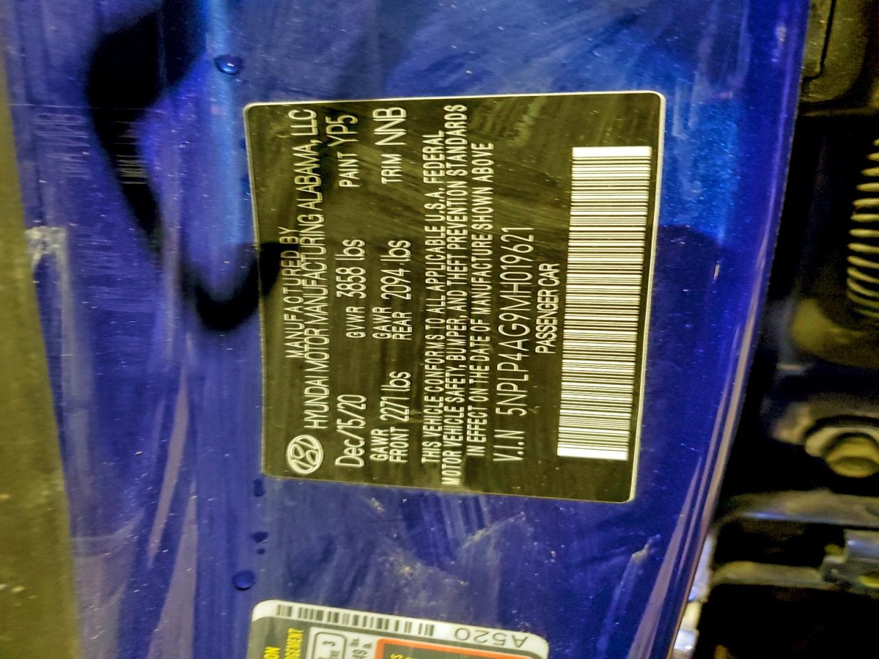 Lot #3304565439 2021 HYUNDAI ELANTRA LI