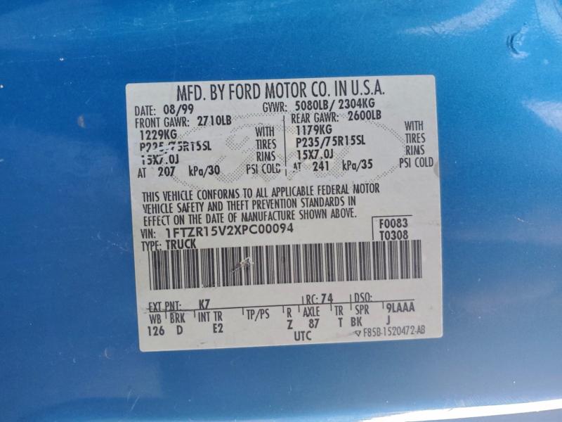 1999 FORD RANGER SUP #3312411614