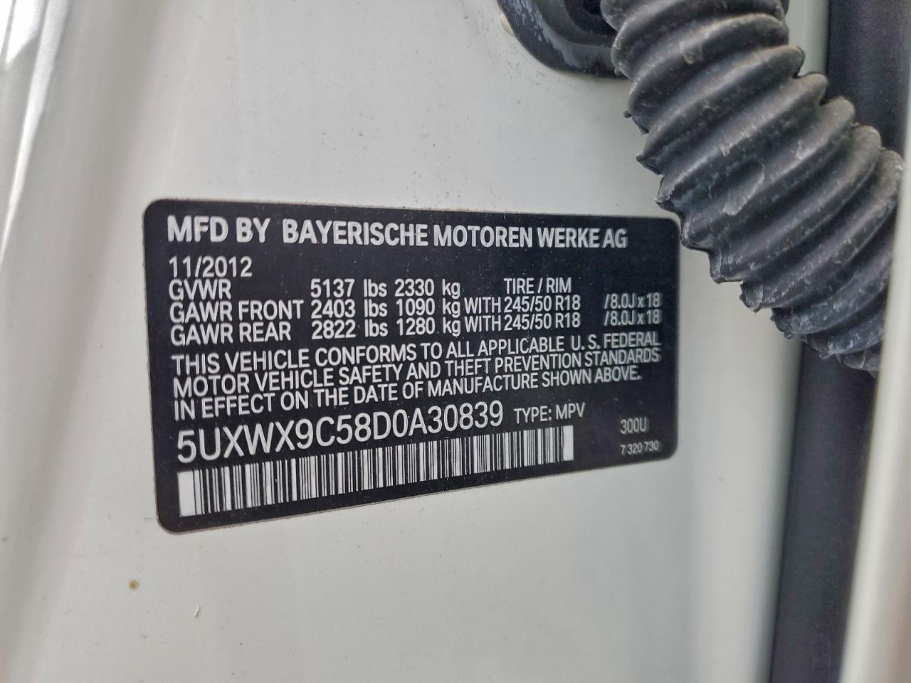 Lot #3310319046 2013 BMW X3