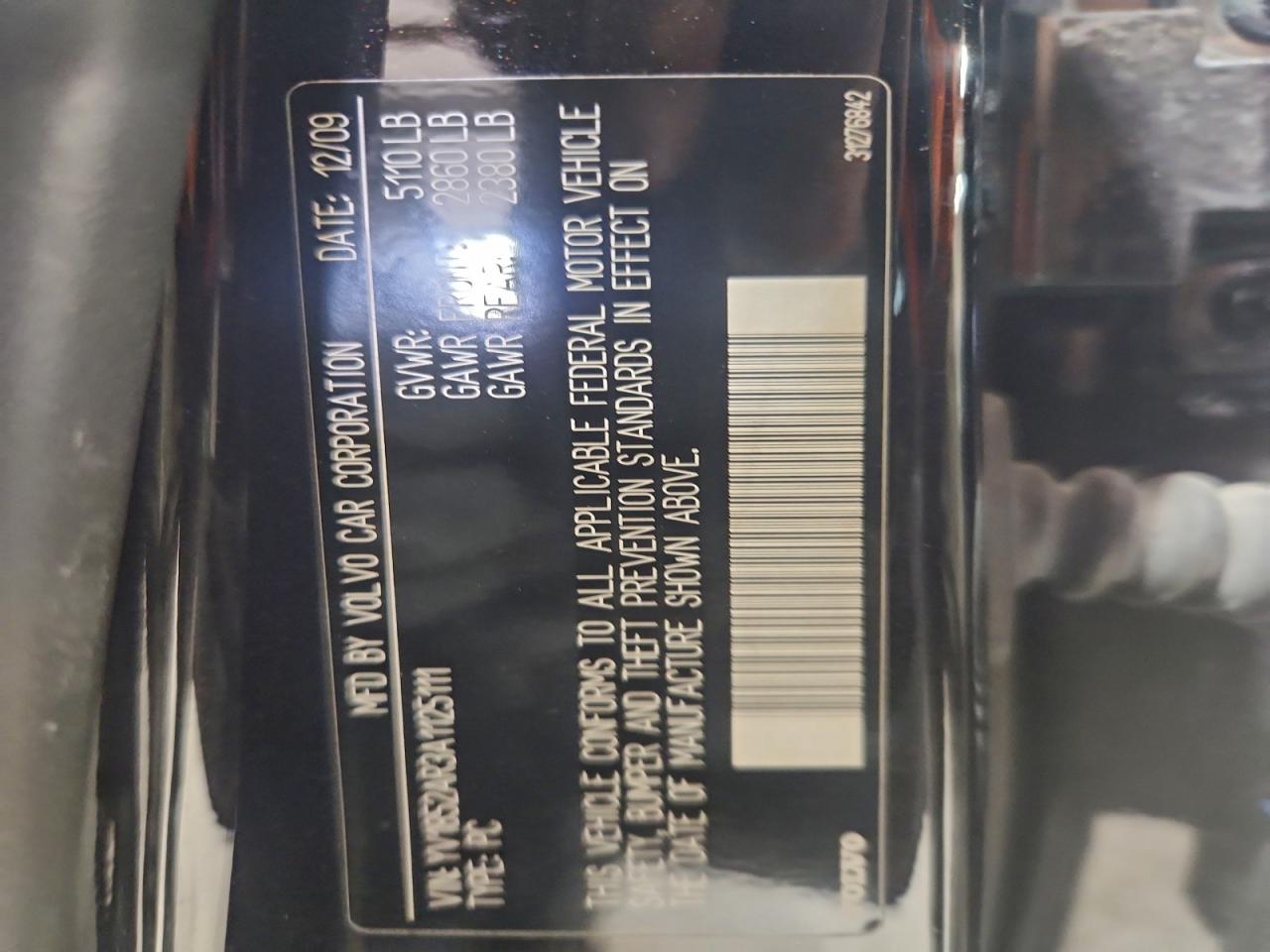 Lot #3315961244 2010 VOLVO S80 V8