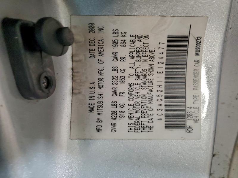 2001 CHRYSLER SEBRING LX #3310393955