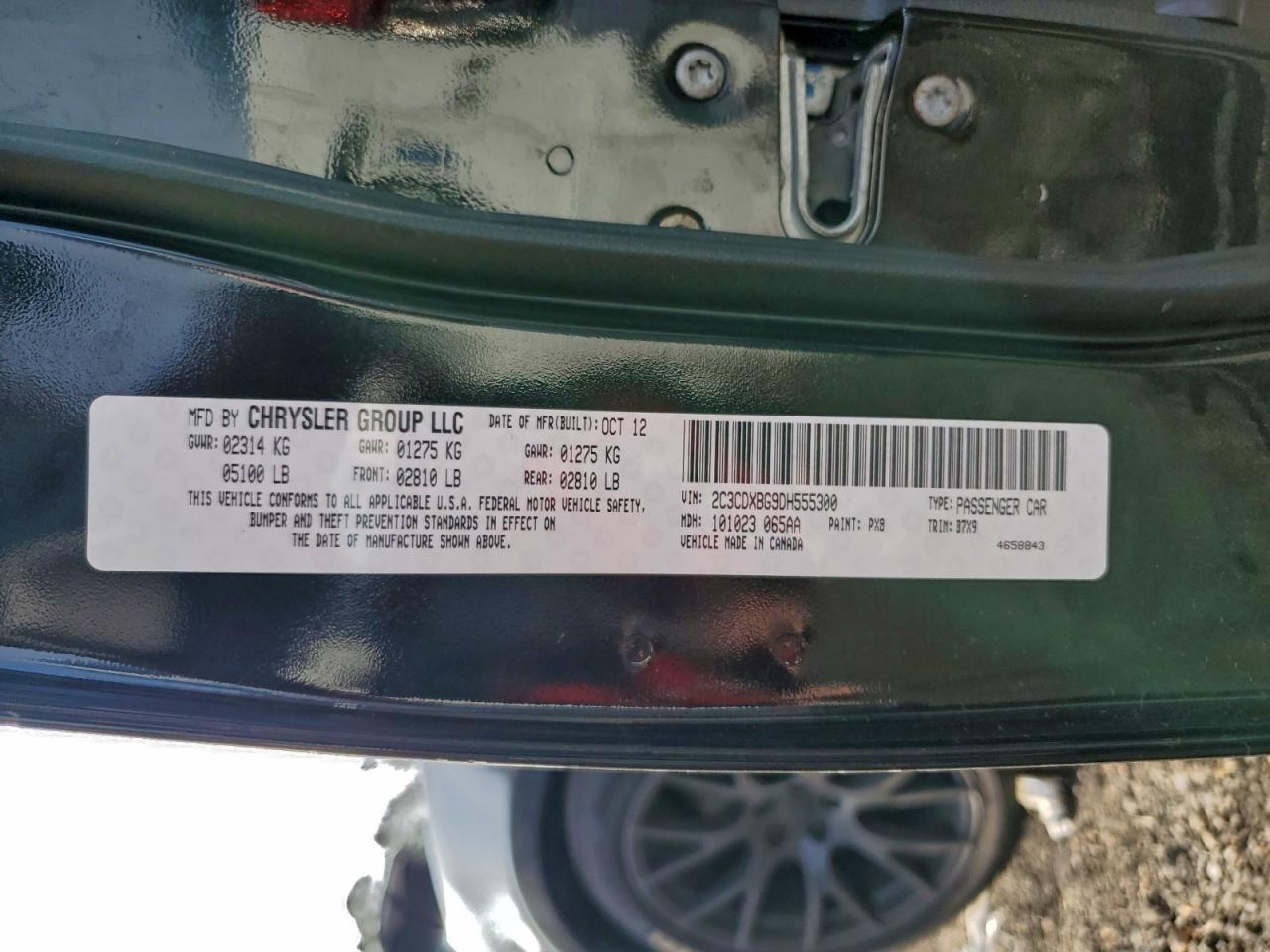 Lot #3314905523 2013 DODGE CHARGER SE