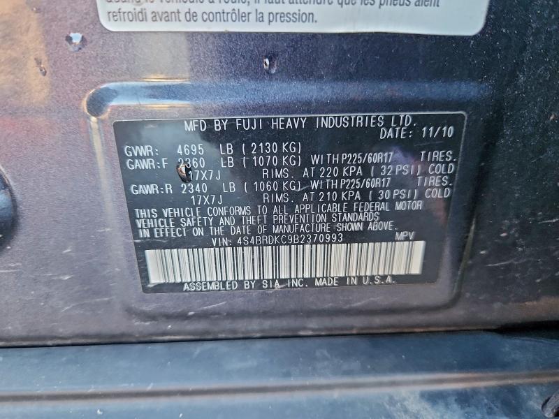 2011 SUBARU OUTBACK 3. #3302153139