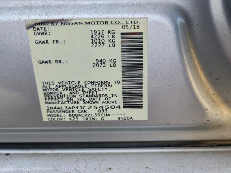 2018 NISSAN ALTIMA 2.5 #3311500236