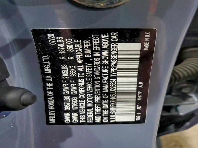 2020 HONDA CIVIC SPOR #3318940917