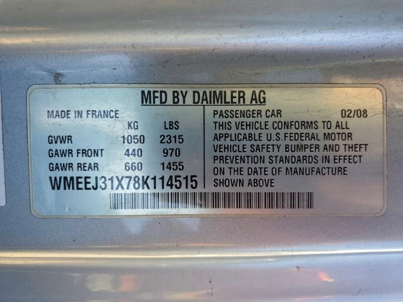 2008 SMART FORTWO PUR #3304170460