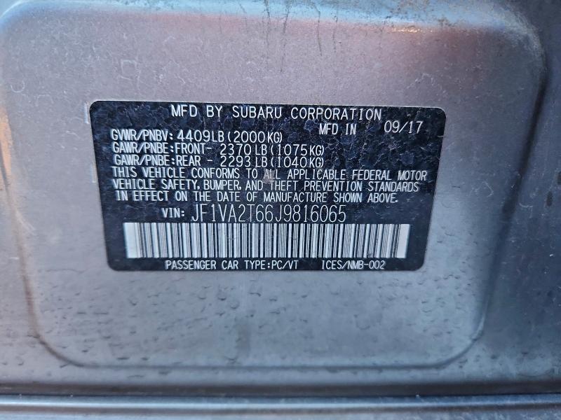 2018 SUBARU WRX STI LI #3305700727