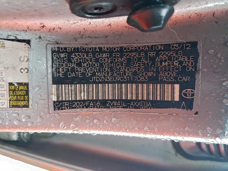 2012 TOYOTA PRIUS V #3312270793