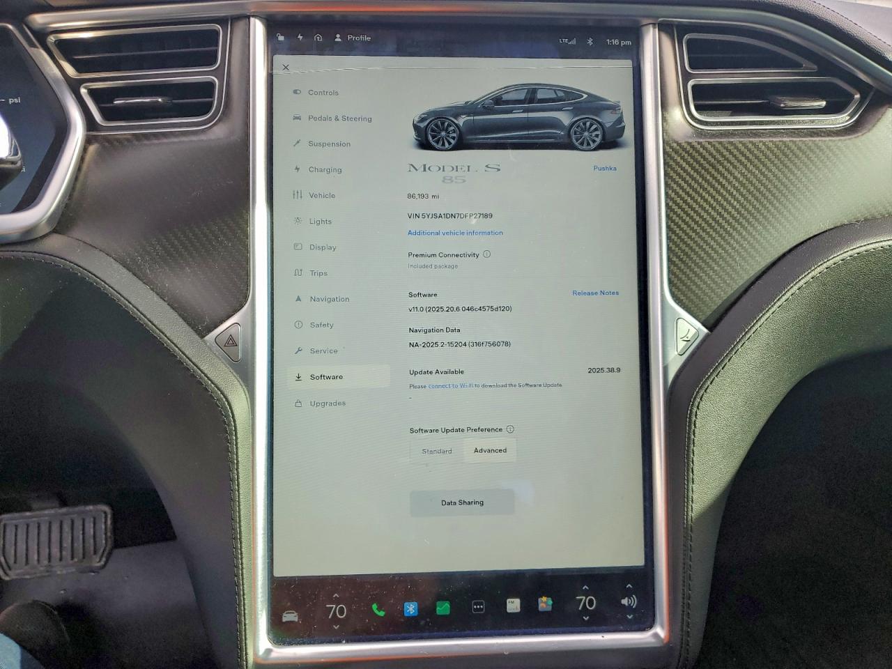 Lot #3317077016 2013 TESLA MODEL S