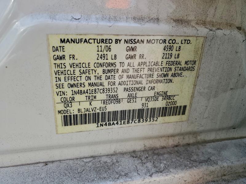 2007 NISSAN MAXIMA SE #3311543245