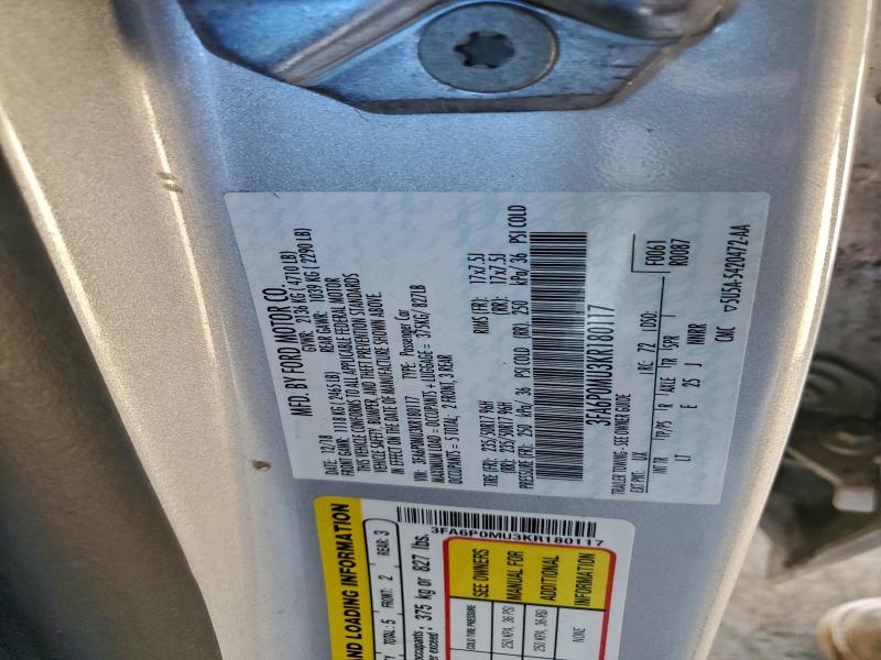 2019 FORD FUSION SEL #3312564295