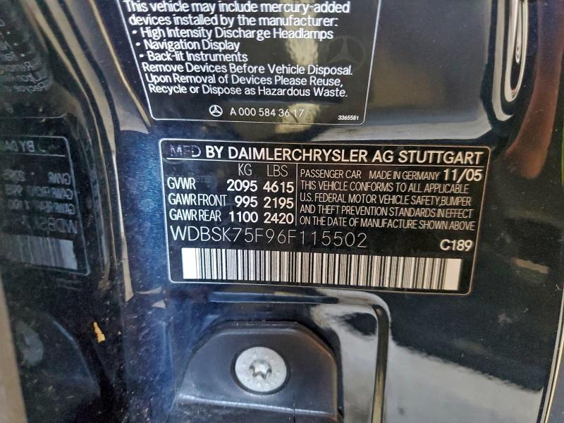 2006 MERCEDES-BENZ SL 500 #3302699070