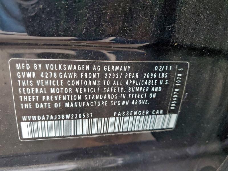 2011 VOLKSWAGEN GOLF #3309536614