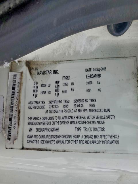 2016 INTERNATIONAL PROSTAR #3302657003