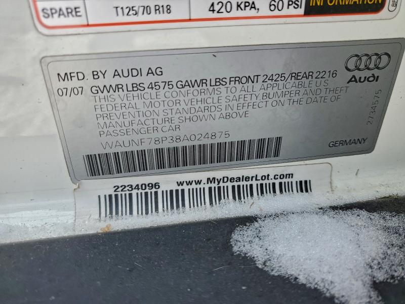 2008 AUDI A3 2.0 PRE #3317798121