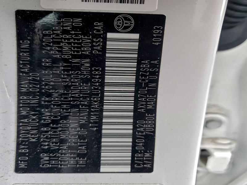 2020 TOYOTA CAMRY SE #3304748944