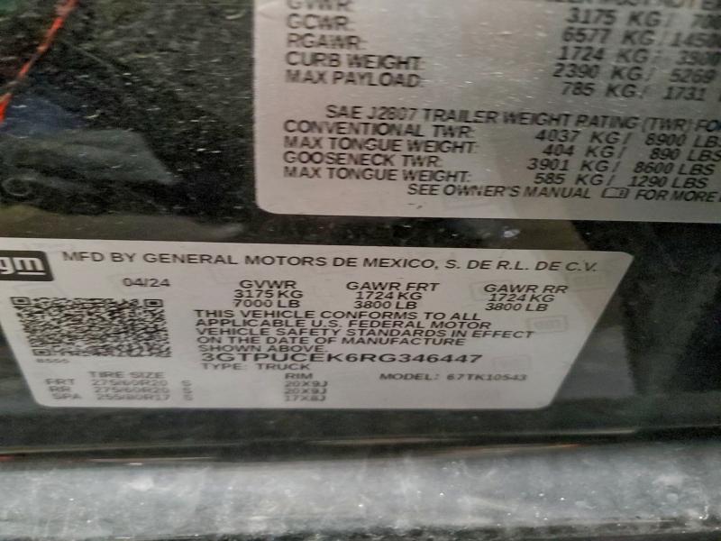 2024 GMC SIERRA K15 #3317822195