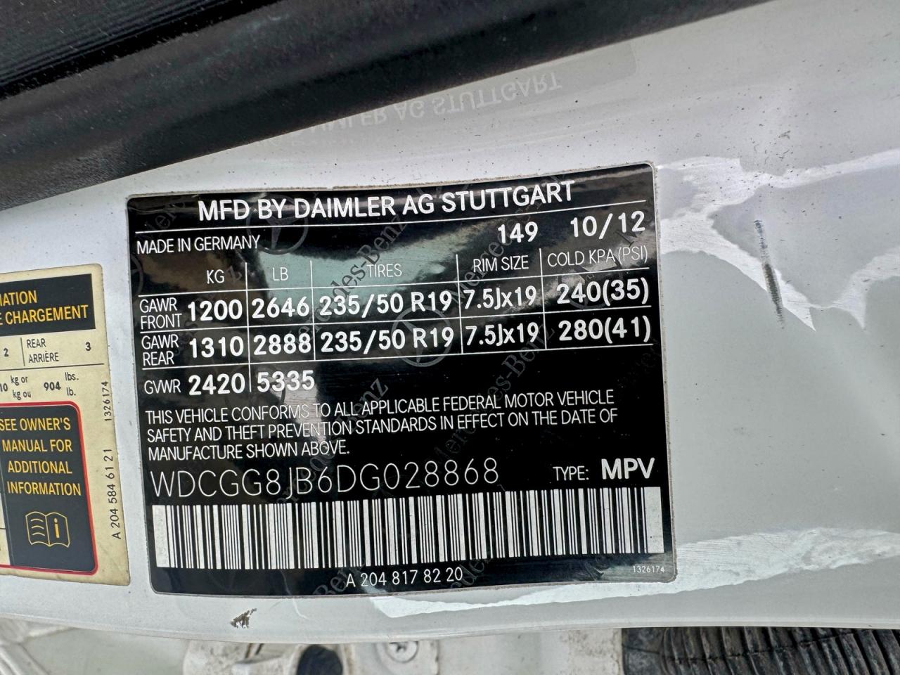 Lot #3308237218 2013 MERCEDES-BENZ GLK 350 4M