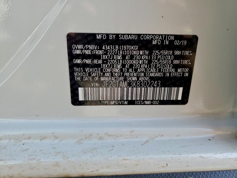 2019 SUBARU CROSSTREK #3305382301