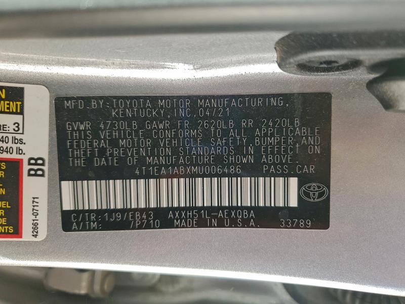 2021 TOYOTA AVALON XSE #3311799196