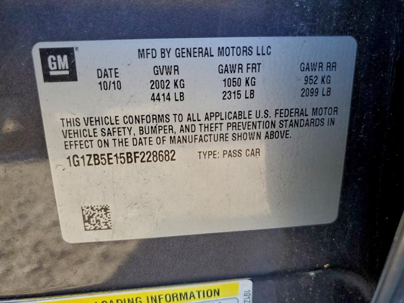 2011 CHEVROLET MALIBU LS #3301716414