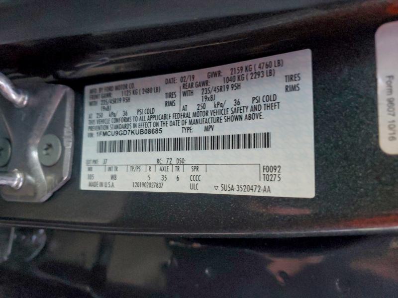 2019 FORD ESCAPE SE #3317827220