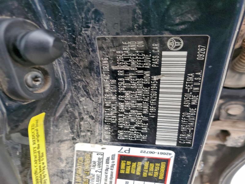 2016 TOYOTA CAMRY LE #3304505467