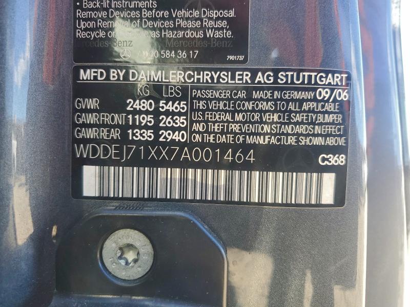 2007 MERCEDES-BENZ CL 550 #3304815557