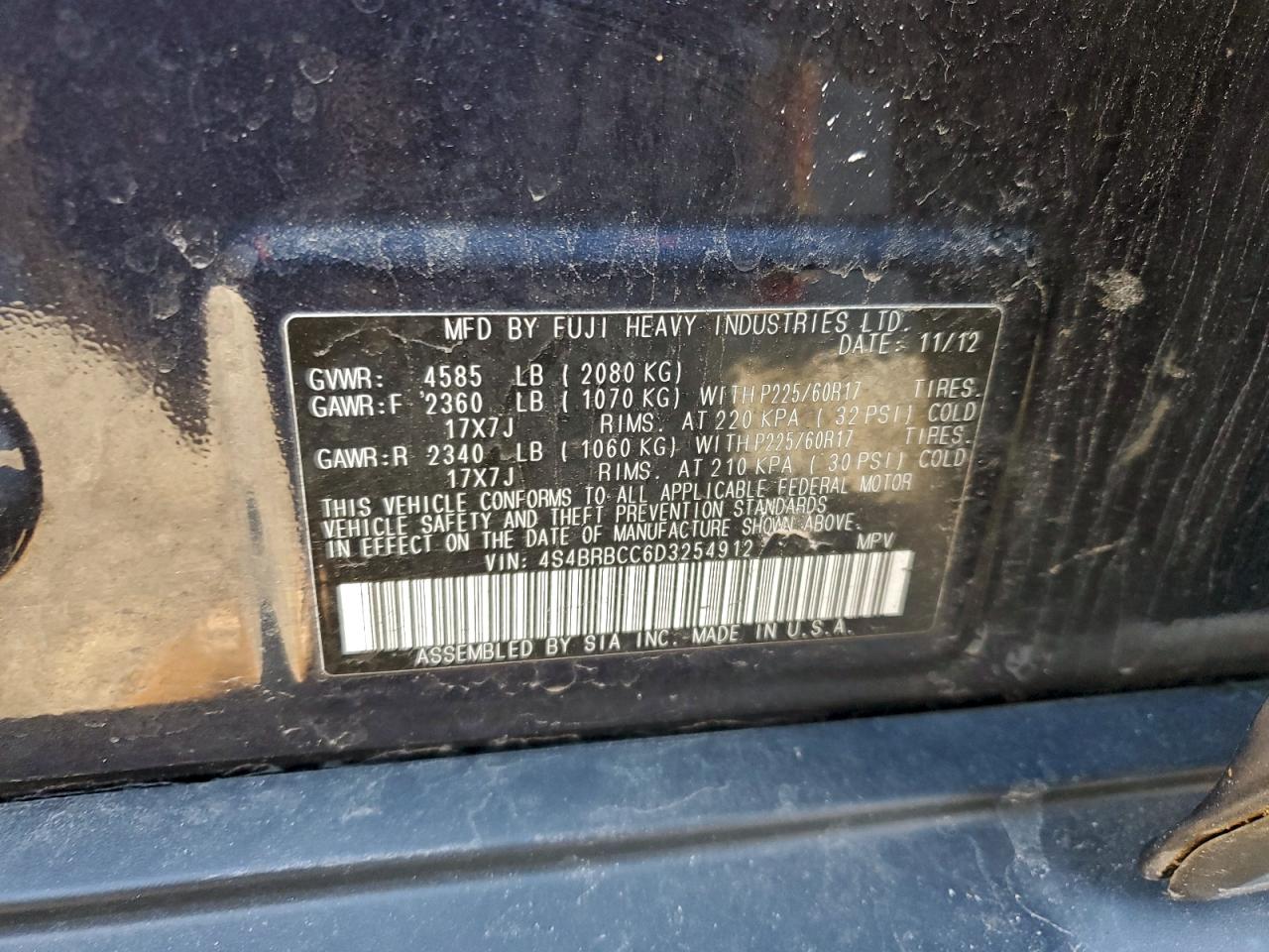 SUBARU OUTBACK 2.5I PREMIUM