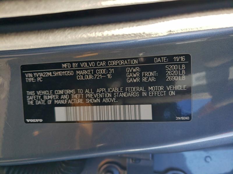 2017 VOLVO S90 T6 INS #3302796907