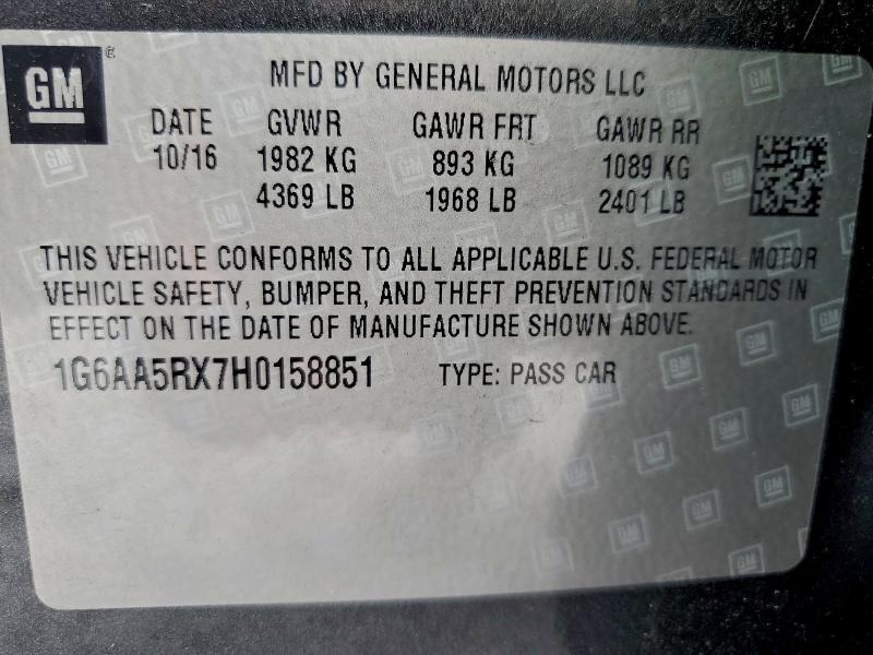 2017 CADILLAC ATS #3302799995