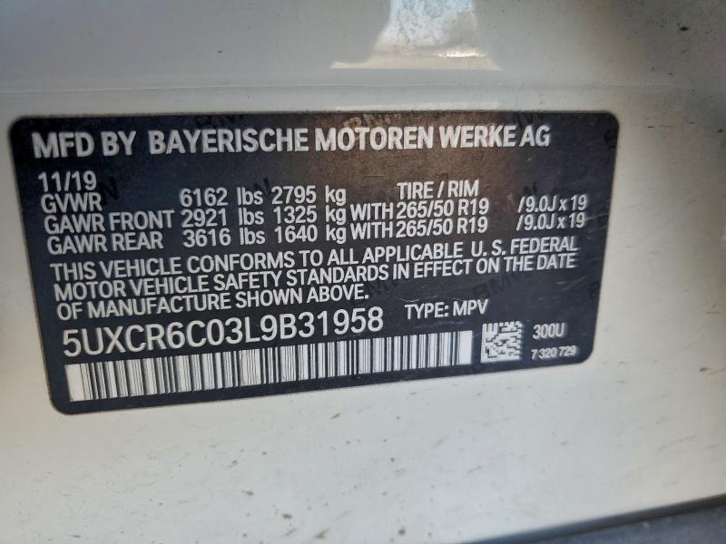 2020 BMW X5 XDRIVE4 #3305682751