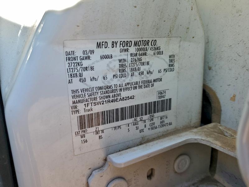 2009 FORD F250 SUPER #3308252162