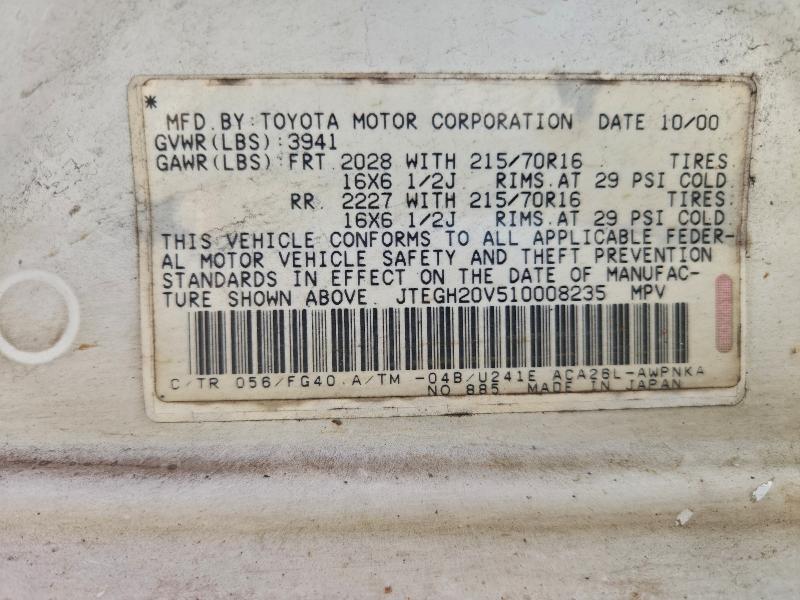 2001 TOYOTA RAV4 #3303716420