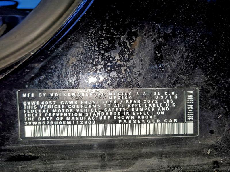 2019 VOLKSWAGEN JETTA S #3304550470